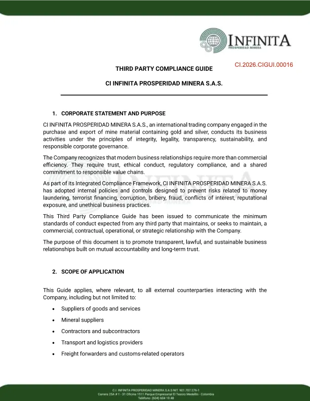 First page of the Third-Party Compliance Guide